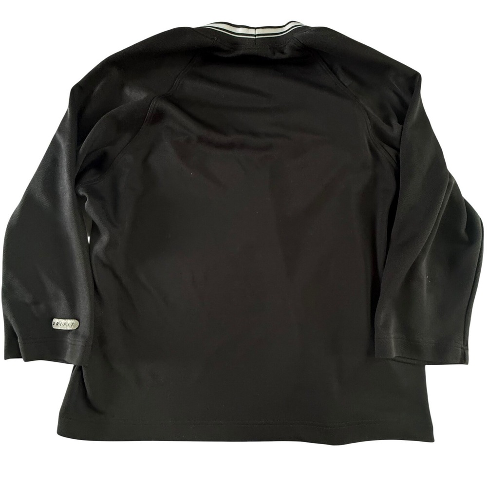 Nike Womens Tennis Pullover Top Black Boxy Dri Fit USA Size M Vintage - Picture 2 of 8